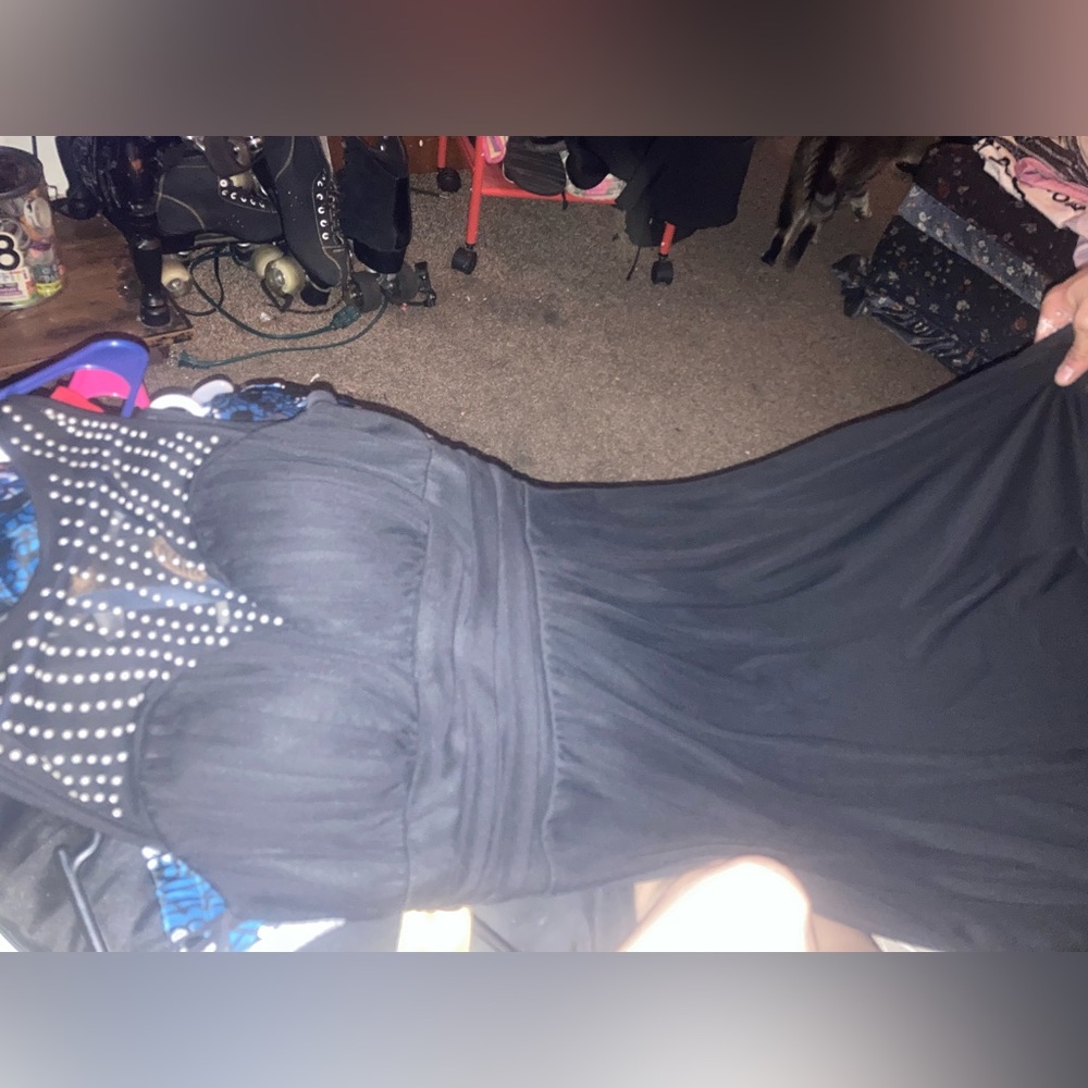 Black with white beads never really been worn no tears